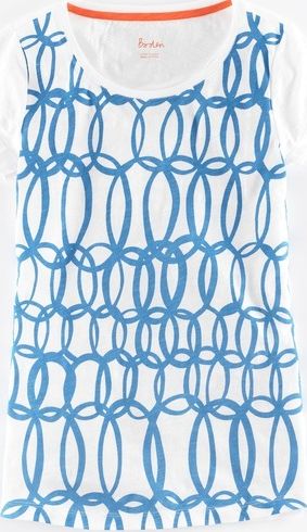 Boden, 1669[^]35013358 Natalie Tee Steel Blue Loops Boden, Steel Blue
