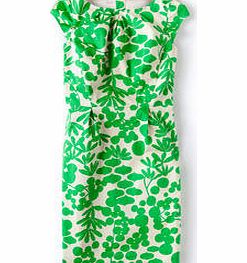 Boden Olivia Dress, Bright Green Silhouette Vine,Navy