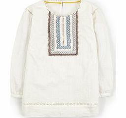 Boden Olivia Top, White,Blue 34311001