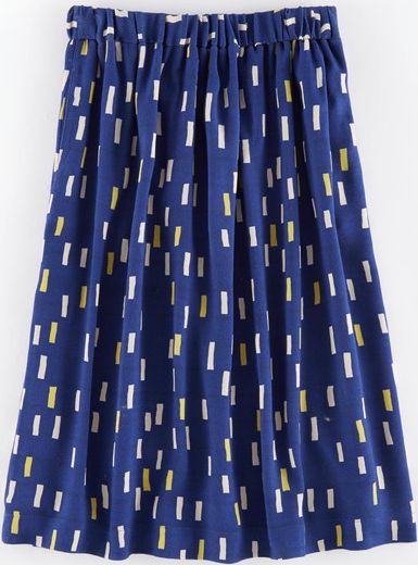 Boden, 1669[^]35106764 Oona Skirt Navy Blocks Print Boden, Navy Blocks
