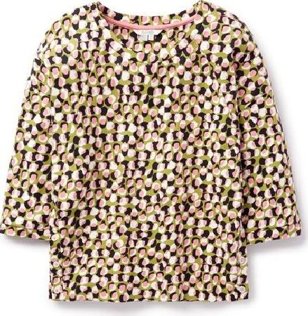 Boden, 1669[^]34927772 Panel Button Top Starfruit Animal Print Boden,