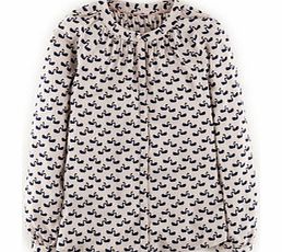 Boden Paris Blouse, White,Green,Black and