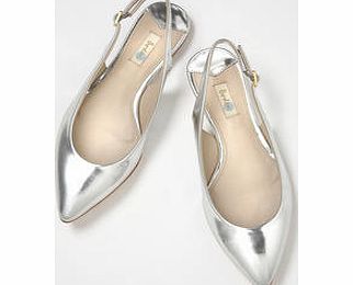 Boden Pointed Slingbacks, Hibiscus,Silver,Sunflower