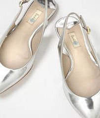 Boden Pointed Slingbacks, Silver 33899105