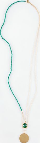 Boden Pretty Bead Necklace Gold/Viridian Boden,