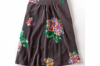 Boden Pretty Floral Skirt, Pewter Floral,Navy