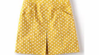 Pretty Pleat Skirt, Sunflower Star Spot,Navy
