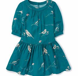 Boden Pretty Tunic Dress, Foliage Garden Birds 34536441