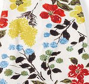 Boden Printed Cotton A-line Skirt, Multi Painterly