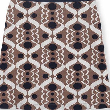 Boden Printed Cotton A-line Skirt Retro Swirl Boden,