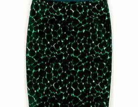 Boden Printed Cotton Pencil Skirt, Black 34360255
