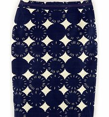 Boden Printed Cotton Pencil Skirt, Blue 34360537