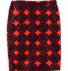 Boden Printed Cotton Pencil Skirt, Blue,Red 34360644