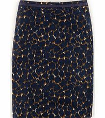 Boden Printed Cotton Pencil Skirt, Navy,Red 34360339