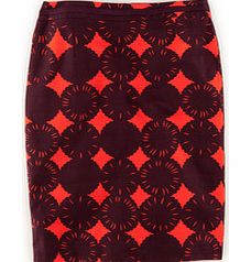Boden Printed Cotton Pencil Skirt, Red,Navy 34360651