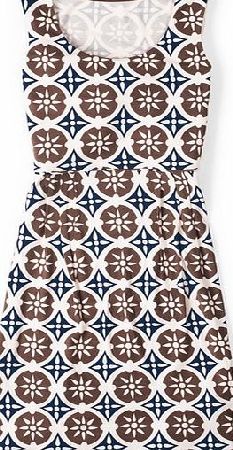 Boden Printed Jersey Dress, Brown 34620237