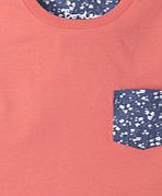 Boden Printed Pocket T-shirt, Dusty Pink 34494716