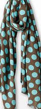 Boden Printed Scarf, Khaki Autumn Spot 33576661