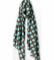 Boden Printed Scarf, Khaki Autumn Spot,Guava Flower