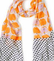 Boden Printed Scarf, Orange Apples 34643098