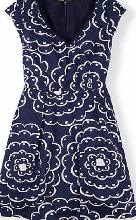 Boden Printed Spring Dress, Navy Swirl 34666065