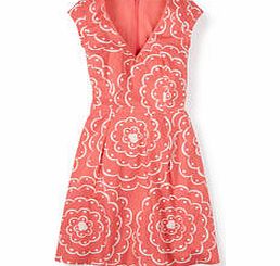 Boden Printed Spring Dress, Soft Red Swirl,Grey