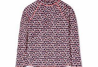 Boden Rash Vest, Sailor Blue Geo,Dark Turquoise,Tutti