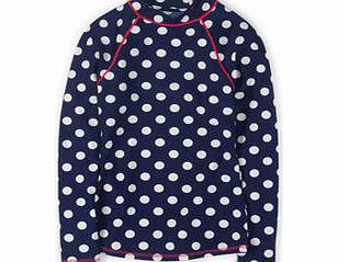 Boden Rash Vest, Sailor Blue Spot,Sailor Blue/Ivory