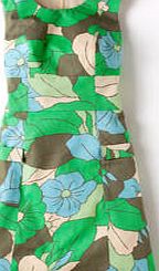 Boden Retro Pocket Dress, Multi Green Retro Floral
