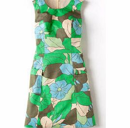 Boden Retro Pocket Dress, Multi Green Retro
