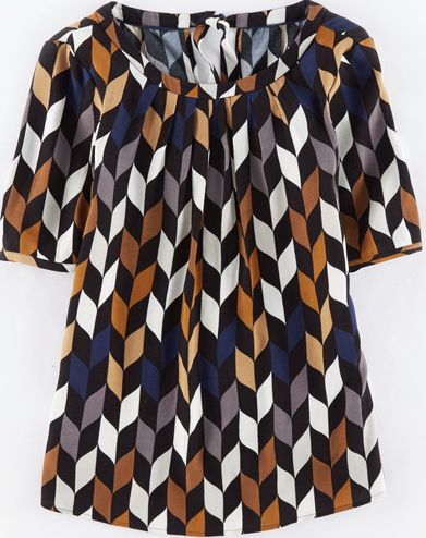 Boden, 1669[^]35043504 Rosalyn Top Brown Sixties Geo Boden, Brown