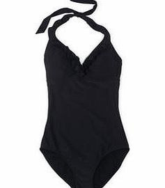 Boden Ruffle Swimsuit, Black,Sailor Blue Geo,Dark