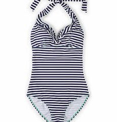 Boden Ruffle Swimsuit, Sailor Blue Geo,Sailor