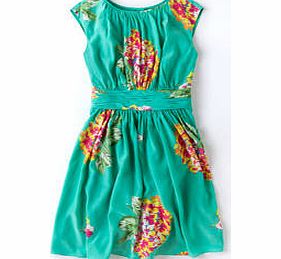 Boden Selina Dress, Green Party Floral,Blue Party
