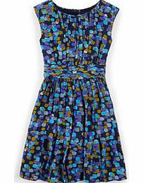 Boden Selina Dress, Navy Confetti,Pink,Gold,Grey/Red