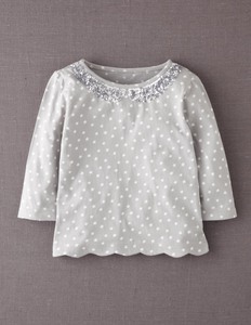 Boden Sequin Collar T-shirt 31714