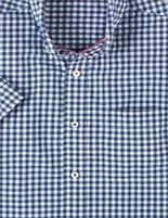 Short Sleeve Laundered Shirt, Blue 34493239