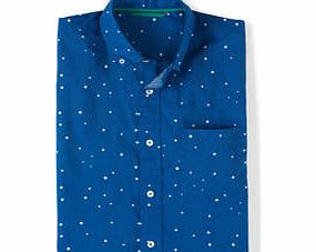 Boden Short Sleeve Laundered Shirt, Blue Spot,Green