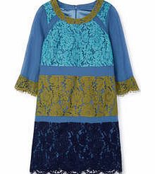Silk & Lace Tunic Dress, Corporal Blue 34487868
