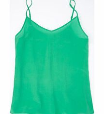 Boden Silk Cami, Green,Delphinium Blue,Light