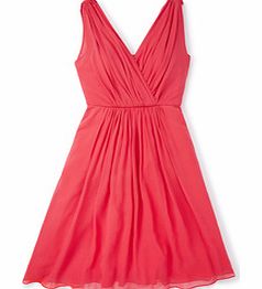 Boden Silk Plaza Dress, Red 34487504