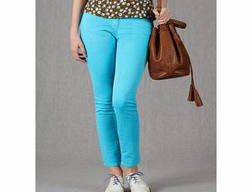 Skinny Ankle Skimmer Jeans, Seaspray,Electric