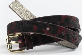Boden Skinny Belt Burgundy Leopard Pony Boden,