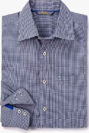 Boden Slim Fit Architect Shirt Navy Micro Gingham