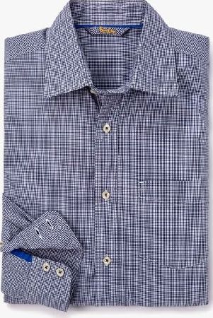 Boden, 1669[^]34991679 Slim Fit Architect Shirt Navy Micro Gingham