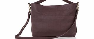 Slouchy Leather Bag, Brown,Red 34227777