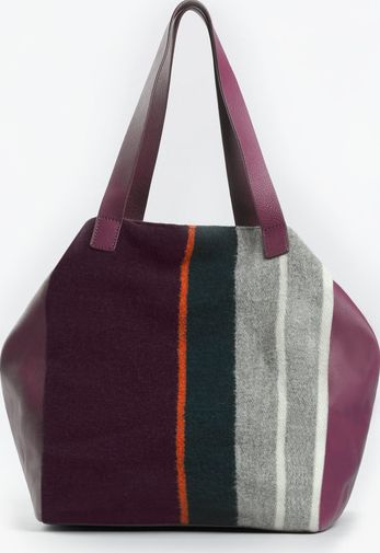 Boden Slouchy Tote Elderberry/Mohair Stripe Boden,