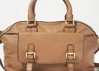 Soft Leather Bowling Bag, Nude 33887811