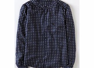 Boden Soho Blouse, Navy Tile Spot,Cornflower Tile