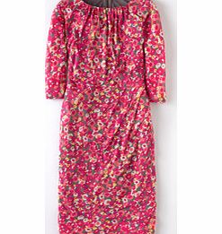 Boden Sophia Dress, Pinks Marble Floral,Yellow Marble